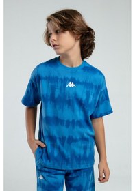 Resim Kappa 332924 Erkek Çocuk Tie-dye Desen Şortlu Bermuda Pijama Takım Mavı 