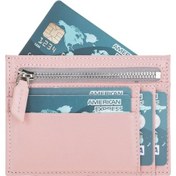 Resim Bouletta Zip Deri Kadın Fermuarlı Kartlık Pembe 