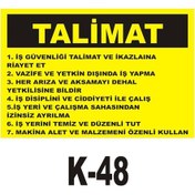 Resim Iş Güvenliği Pvc Dekota Uyarı - Ikaz Levhası Iş Güvenlik Talimatı 