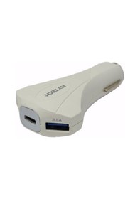 Resim Hytech Hy-Xq55 Type-C + Çift Usb Çıkışlı Çakmak Şarj 7A Beyaz 