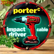 Resim 2D Düz, 1 adet Porter Cable 2D Düz Darbemli Sürücü ile Kablosuz Matkap - Ev İyileştirme, DIY Projeleri, Garaj, Mutfak, Bahçe, Bar, Cafe, Restoran Dekoru için Kırmızı ve Siyah Kablosuz Matkap, 20.32x20.32 cm, 2D Düz 