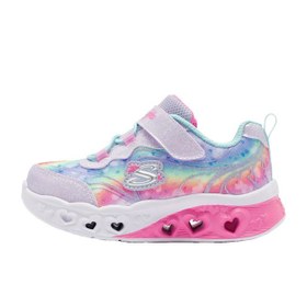 Resim Skechers Flutter Heart Lights Groovy Swirl Kız Çocuk Mor Günlük Ayakkabı 