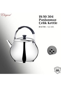 Resim 1,5 Lt. Küre Silikonlu Üstten Tutmalı Kettle Çelik 