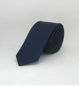 Resim Lacivert Çocuk Boy Düz Renk Saten Kravat - Ck-04 