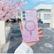Resim Sunshine022 Yüksek Kalite Samsung Galaxy Uyumlu A24 4g Parlak Lüks Manyetik Kasa 