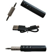 Resim Tv Tablet Telefon Araç Araba Aux Bluetooth Kablosuz Müzik Görüşme Kiti 3.5mm 