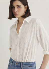 Resim Mavi - Ekru Gömlek 1211032-70057 Ekru 