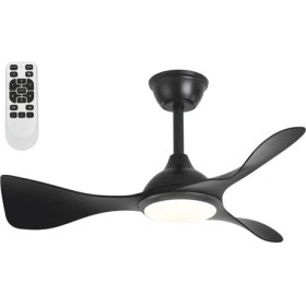 Resim Zürih Ledli Tavan Vantilatörü / Siyah Kasa / 3 Renk Işık / Cata 