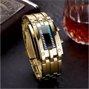 Resim Sewor Gold Renk LED Işıklı Tasarım Kol SAATI89041604923350 