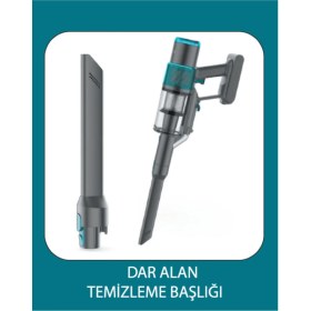 Resim Onvo OVDSS03 Kablosuz Şarjlı Dikey Süpürge 500W HEPA Filtreli 0,2 L Toz Haznesi ile Güçlü Temizlik 