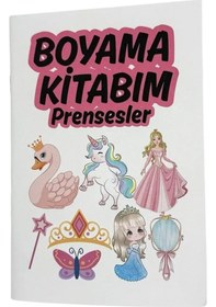 Resim Prensesler Temalı Seyahat Boy Boyama Kitabı 140x100 Mm 