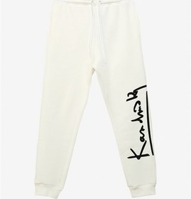 Resim Erkek Beyaz Lastikli Oversize Düz ART LICENSE Pantolon BYL3797 