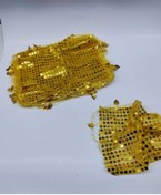 Resim Özcan Ambalaj Sarı Pullu Halay Mendili – Kına Eğlence Aksesuarı 