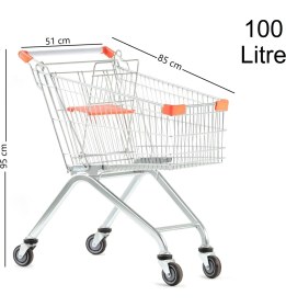 Resim Marketix Atmaca Metal Market Alışveriş Arabası 100 Litre 