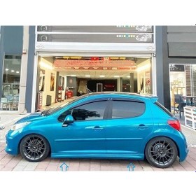 Resim Peugeot 207 Yan Marşpiyel Takımı - Düz Model - Plastik 