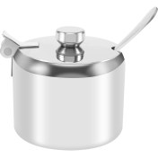 Resim Sagrado Paslanmaz Çelik Kapaklı ve Kaşıklı Şekerlik Baharat Kavanoz Baharat Kavanoz Sofra Baharat Kabı (Yurt Dışından) 