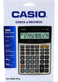 Resim Casio DJ-240D Plus Masaüstü 14 Hane Hesap Makinesi 