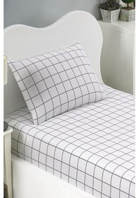 Resim Pes Lastikli Çarşaf Seti Tek Kişilik Artus Gri Gri 