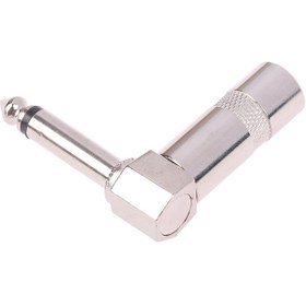 Resim Dayanıklı Sağ Açılı Mono Ses Girişi - L Şekilli (90°), 1/4" (6.35mm) Erkek Fiş, Gitar, Bas, Amplifikatör ve Efekt Pedalları için Alan Tasarruflu Köşe Bağlantısı - Profesyonel Ses Ekipmanları ile Uyumlu, Kompakt Tasarım, Lehimlenebilir Fiş, Canlı Performanslar İçin Metal Yapı 