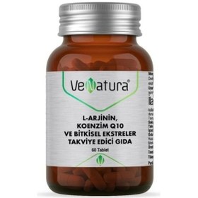 Resim Venatura L-Arjinin, Koenzim Q10 ve Bitkisel Ekstreler Takviye Edici Gıda 60 Tablet 