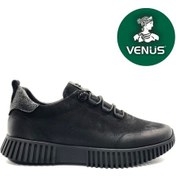 Resim Venüs Campanula Hakiki Deri Ortopedik Kadın Casual Ayakkabı Siyah 
