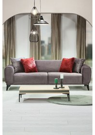 Resim Modalife Milano Üçlü Kanepe Antrasit 