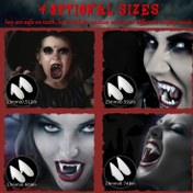 Resim 4 Çift Diş + 1 Tüp Kan Yapıştırıcı Vampir Dişi, Halloween Kostüm Partisi Aksesuarları, Cosplay ve Maskeli Balolar İçin Kurtadam ve Vampir Sahte Dişler 