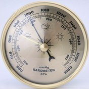 Resim Vintage Mekanik Barometre - Çift Ölçekli Aneroid Basınç Göstergesi (700/101325 mbar to HG), Pil Gerekmez, Ev/Ofis/Tekne/Hava İstasyonu Kullanımı İçin - Endüstriyel/Bilimsel/Dekoratif Tasarım, Hassas Ölçüm, Klasik Estetik, Dayanıklı Kasa, Net Görünüm 
