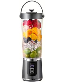 Resim Globalbloom Gri Usb Şarjlı Taşınabilir El Blenderı 500ml 600ml Dijital Ekran 