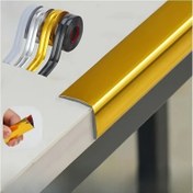 Resim 1 adet 3m/118.11-inç Kapalı Dekoratif Çizgi Duvar Sticker Köşe Trim Kendinden Yapışkanlı PVC Duvar Dekorasyonu - Polikarbon Dekoratif Kenar Koruyucu Sticker Decal Line Fayans Yapıştırıcı Altın Gümüş Duvar Köşe Şeridi Otel Dekor Arka Duvar Düz Basınç Şeritleri, Mutfak, Banyo, Tavan, Ayakta, Köşeler için Uygun - Ev Yenileme Duvar Yan Şeritleri 