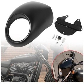 Resim Synodicmonth Harley 883 Xl1200 Motosiklet Modifiye Far Kapağı Mat Siyah İçin Motosiklet Far Kapağı 