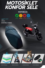 Resim Motobros KUBA BLUEBİRD Özel Kalıp Visco Süngerli Konfor Sele Kılıfı 