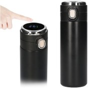 Resim Kangvka 420ml Akıllı Sıcaklık Göstergeli Led Ekranlı Paslanmaz Çelik Termos - Siyah 