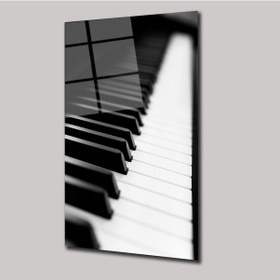 Resim Piyano Tuşları - Cam Tablo - Deg0264 