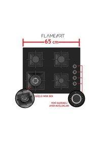 Resim Ferre Flowart Serisi Siyah Ankastre Set SC405-WFA - QBL63CS - D063 