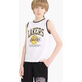 Resim DeFacto NBA Los Angeles Lakers Bisiklet Yaka Atlet Erkek Çocuk E4845A825HS 