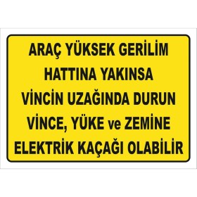 Resim Vizyon Trafik Araç Yüksek Gerilim Hattına Yakınsa Vincin Uzağında Durun. Vince 