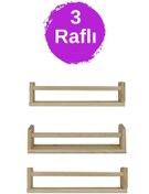 Resim Loolpi Home - Ters Düz Kullanılabilen Montessori Duvar Raf Doğal Ahşap Çok Amaçlı Dekoratif Kitaplık 