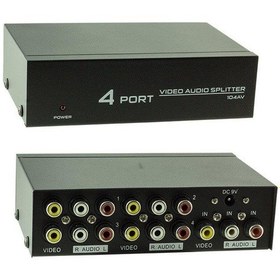 Resim Electroon Av-104 4 Port Audio Video Splitter - Çoklayıcı 