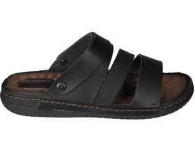 Resim GEZER Erkek Siyah Sandalet Terlik Ortopedik Comfort tabanlı 