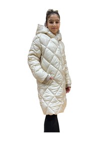 Resim Benitto Kids Kız Çocuk Kapüşonlu Kaban 51329 Bej 