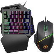 Resim Yesper Rgb Elle Oynanan Oyun Klavyesi ve Fare, Bilekle USB Tuş TAKIMI+A876 (Yurt Dışından) 