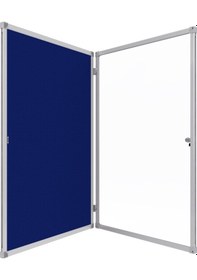 Resim Panda 100 x 140 CM Alüminyum Kilitli Kapaklı Camekanlı İlan Duyuru Pano - pan360 