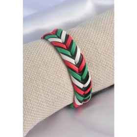 Resim Karışık Renk Ipli Deri Erkek Bileklik - TJ-EB3583 