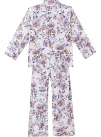 Resim Çocuklar için Yaban Çiçeği Desenli Pijama Takımı - 9-10Y 