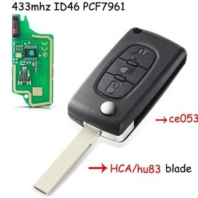 Resim Citroen C1 C2 C3 C4 C5 Berlingo Picasso İçin Filp Uzaktan Araba Anahtarı 433mhz 0021 