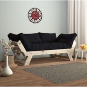 Resim Woodesk Adalar Modern Masif Ahşap Natural-siyah Renk Kanepe 