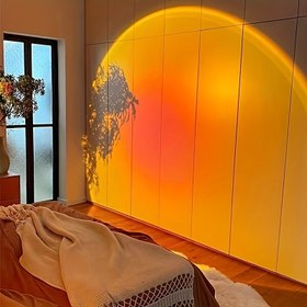 Resim 1 adet Güneş Batışı Yansıtma Lambası - USB Bağlantı ile LED Oda Dekoru Gece Lambası, Fotoğrafçılık, Partiler, Düğünler, Cadılar Bayramı ve Noel Süslemeleri için İdeal, Dizüstü Bilgisayarlar ve Cep Telefonları ile Uyumlu, Ev Dekorasyonu için Taşınabilir Elektronik Lamba 