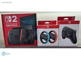 Resim Nintendo Switch 2 + Pro Controller + Direksiyon Wheel + TAKAS !! 
