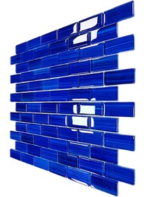 Resim MozaiKristaL Havuz ve Tüm yüzeyler için 23x48mm Mavi, 30x30 Fileli Kristal Mozaik ( 1 m2 Fiyatıdır ) 